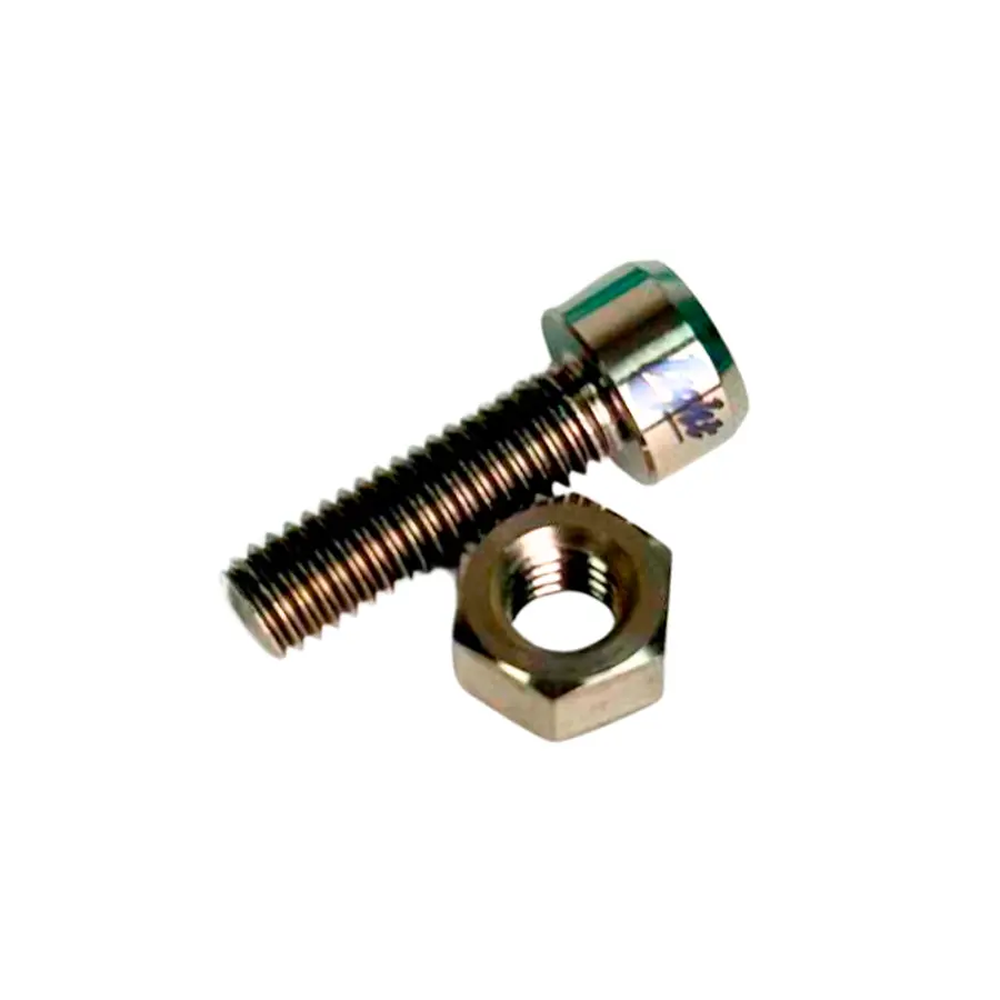 Титановый болт с гайкой в подсидельный зажим